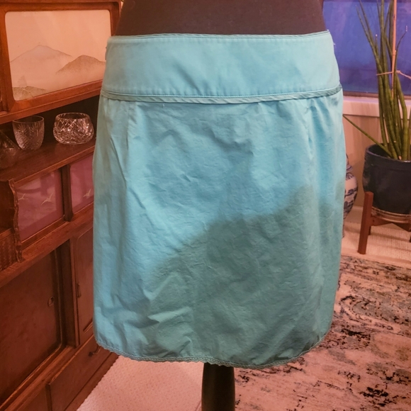 The Limited Teal Cotton Mini Skirt sz8 - Picture 2 of 4